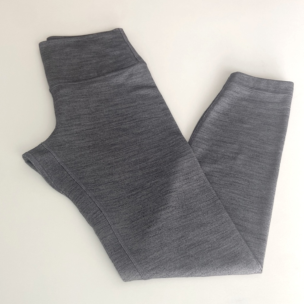Lululemon Align Size 6 W5CFGS 25” Mini Herringbone Grey Leggings Nulu